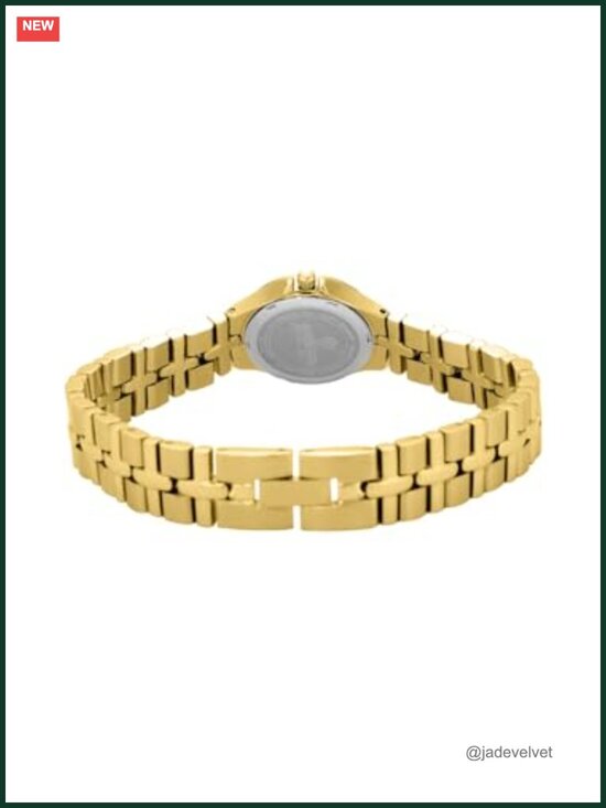 Swiss Quartz Gold Tone Stainless Steel Wrist Watch with Crystal Accents main image 6